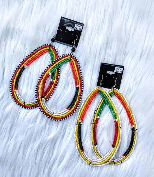 Oversized Teardrop Handmade Earrings (Made in Ghana)