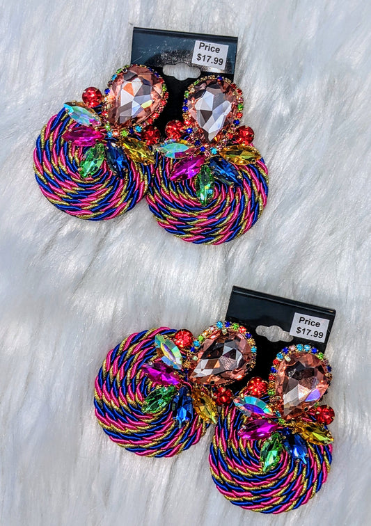 Multi Color Jewel Earrings