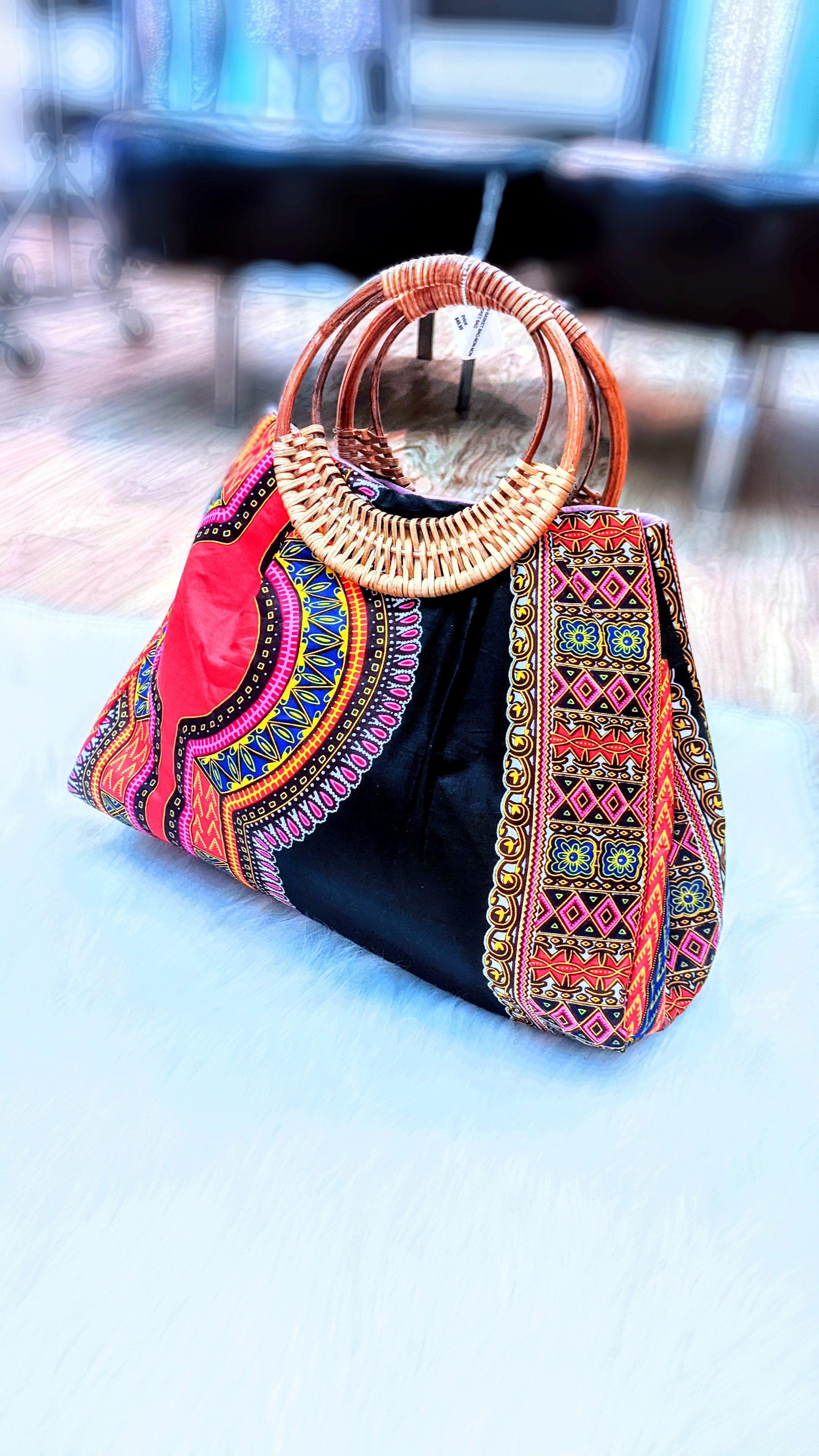Handmade fabric purse with - Gem